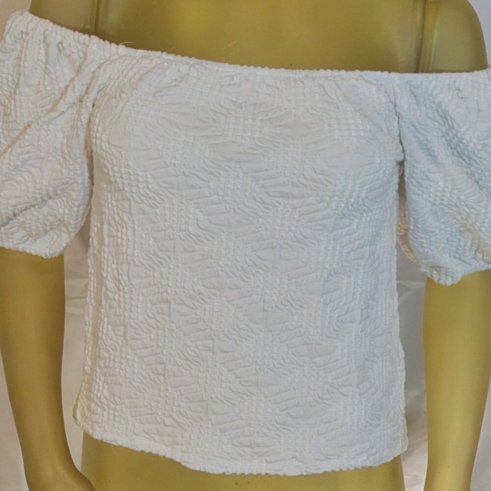 LC LAUREN CONRAD White Off-the-Shoulder Blouse